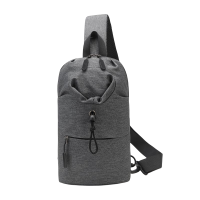 安居先森0595大容量休闲运动时尚胸包 灰色