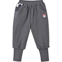 [2折价:29元]铅笔俱乐部童装女小童棉裤双层儿童夹棉长裤2022秋冬新款罗纹脚口