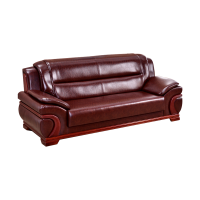 钜晟办公沙发商务中式大款沙发办公室接待室会客区沙发西皮单人位