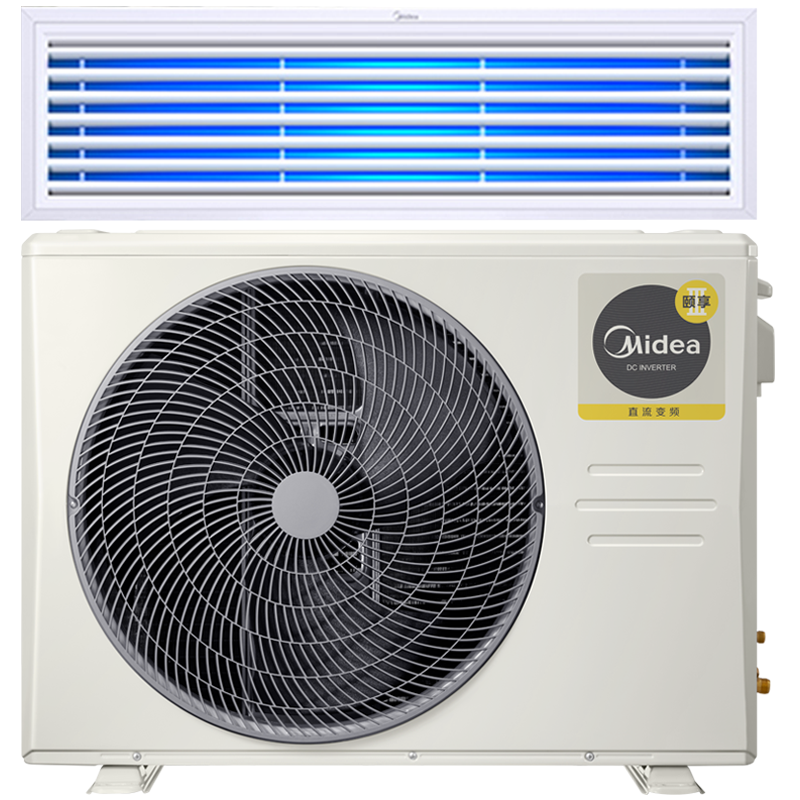 美的(Midea)智能家电1匹直流变频风管机一拖一家用中央空调 颐享二代 KFR-26T2W/BP2DN1-i(3)II