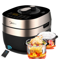 美的(Midea)双胆电压力锅MY-YL50P701 高压锅WIFI智控 70档变压 IH恒匀火加热5L家用精钢厚釜预约