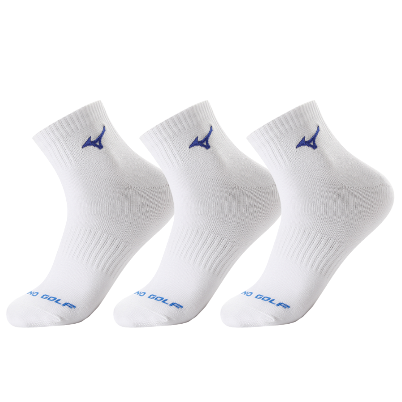 美津浓中筒男女运动袜3双装羽毛球袜透气防臭材料吸汗专业跑步袜