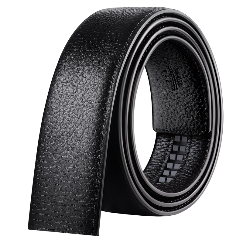 七匹狼无头皮带男真皮腰带男士不带头自动扣头层纯牛皮无扣头带身