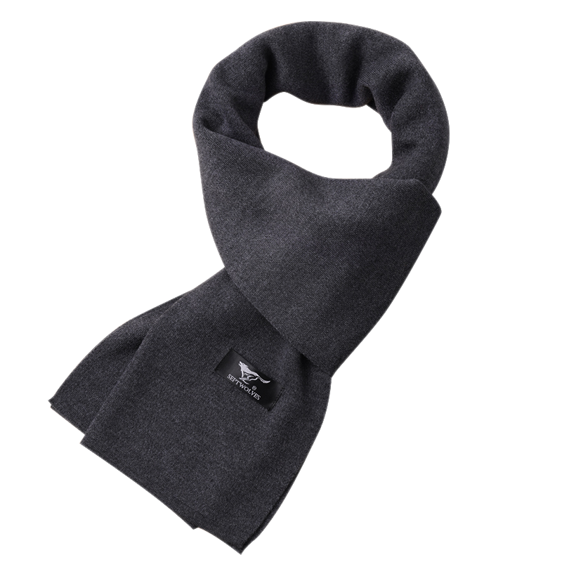 七匹狼围巾男新款羊毛围巾男士秋冬季高档加厚保暖围脖礼盒送爸爸