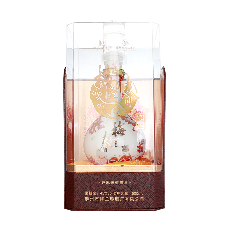苏糖 梅兰春 45度 金龙珍藏版 芝麻香型白酒 500ml*单瓶装(拍4瓶发整箱)