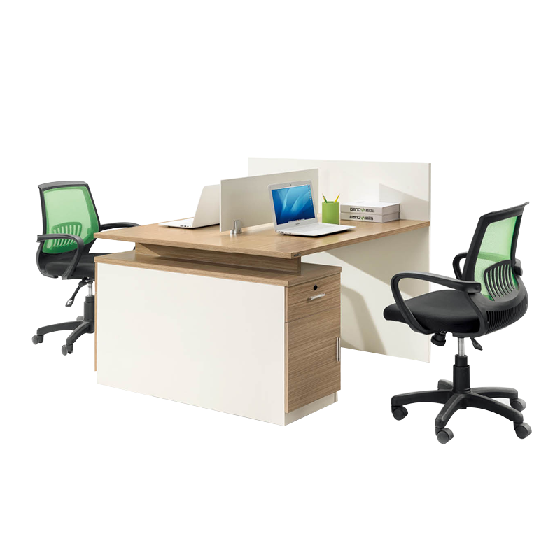 匡大板式办公桌椅组合职员桌两人位屏风位桌椅组合1.2米双人位+办公椅*2