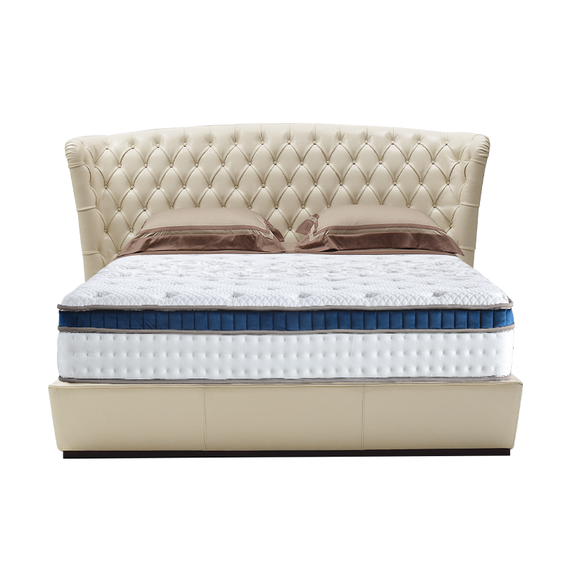 雅兰床垫 天然乳胶床垫羊绒亲肤1.8m双人席梦思床垫bonnier整网舒脊弹簧床垫1.5米 舒绒A1