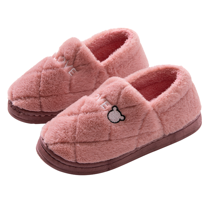 奂米男女士包跟棉拖鞋男款秋冬季室内家用加绒保暖家居防滑棉鞋冬天外穿814-2