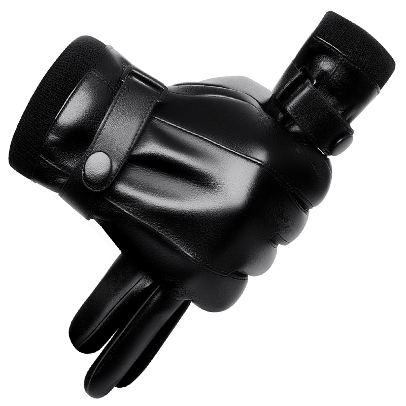 七匹狼皮手套男士羊皮冬季骑行加绒防风防水保暖触屏摩托车防寒