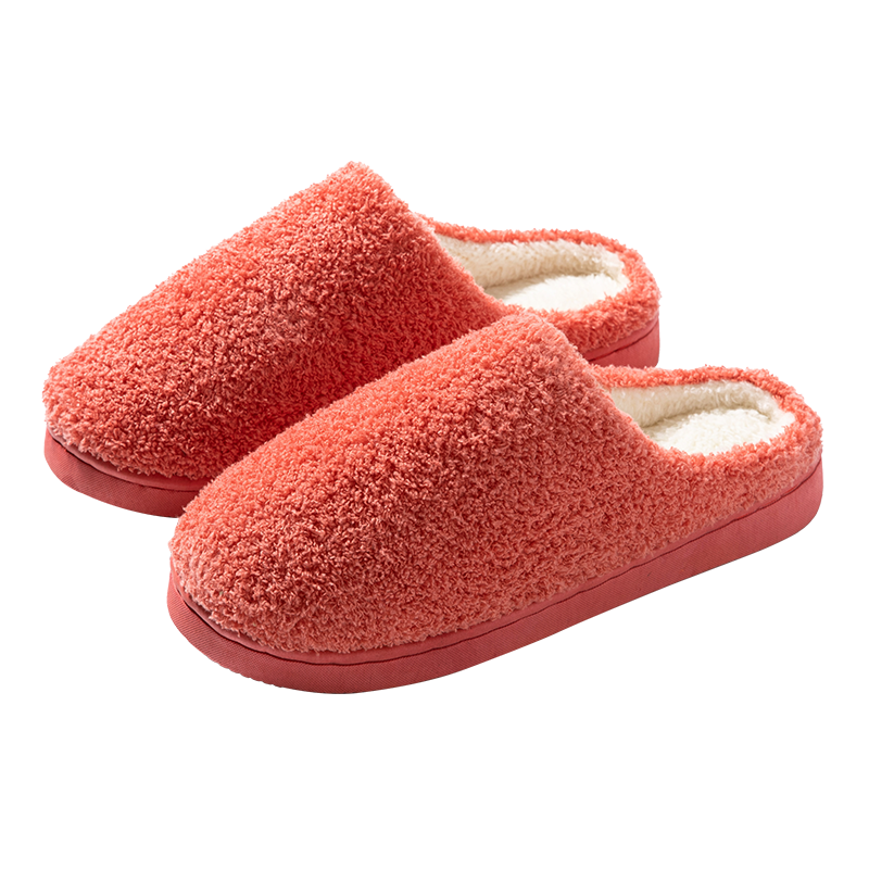 奂米棉拖鞋女冬季家用家居保暖防滑情侣2022年新款室内厚底毛绒拖鞋814-2
