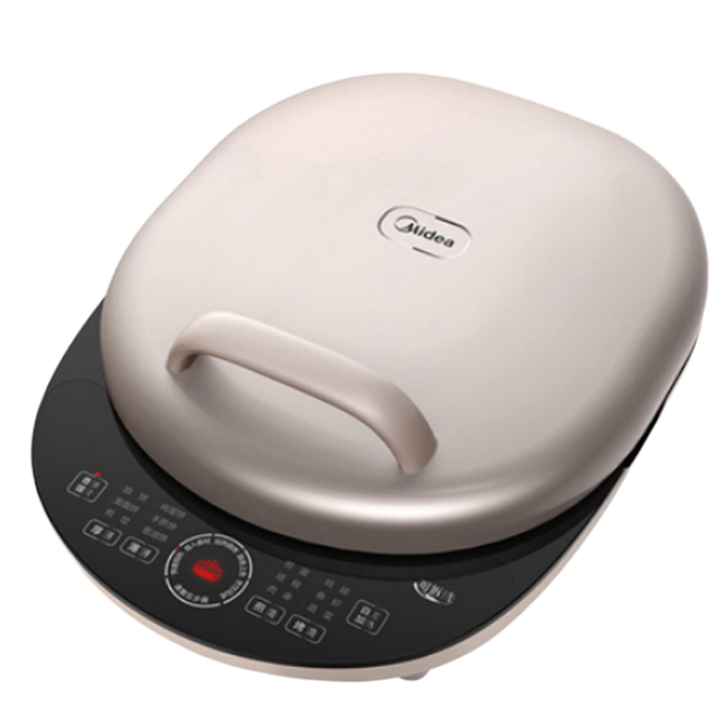 美的电饼铛 JK30Power301 上下悬浮烤盘不粘涂层下盘加热机械式智能家用多用途多功能煎烤机下盘可拆洗26.3CM