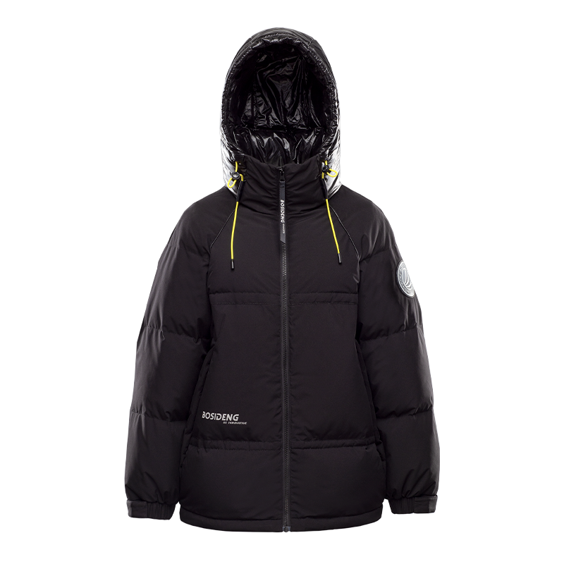 波司登女休闲百搭温暖加厚长款连帽马卡龙色羽绒服甜美