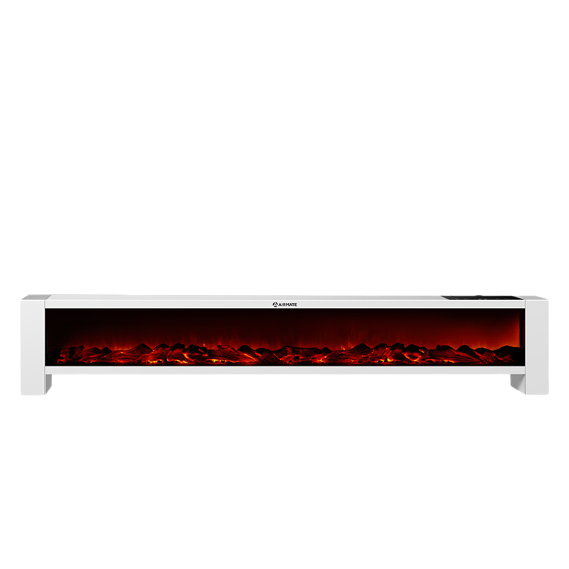 艾美特(Airmate)WD20-R26U 壁炉踢脚线取暖器家用大面积电暖气暖风机烤火炉加湿不干燥智能控制轻音不扰眠白色
