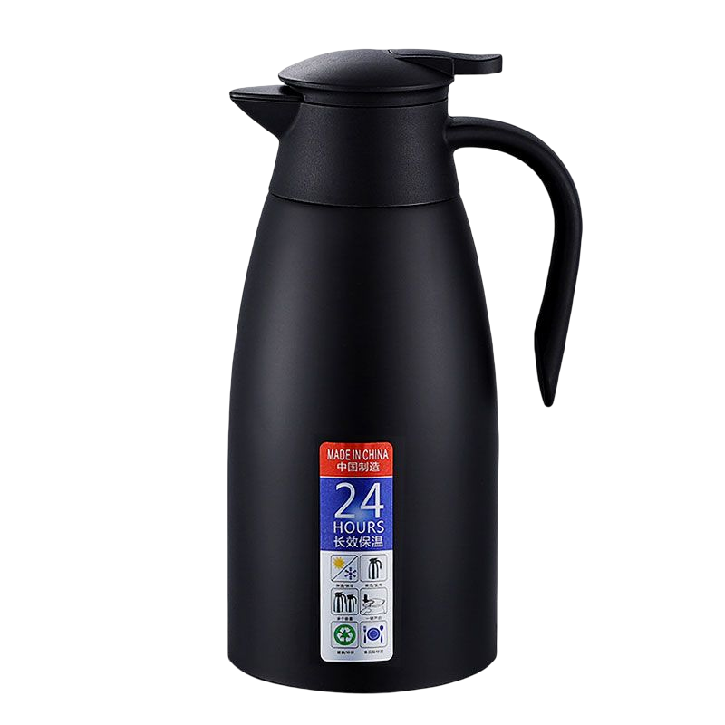 安居先森304不锈钢真空保温壶2L 骑士黑