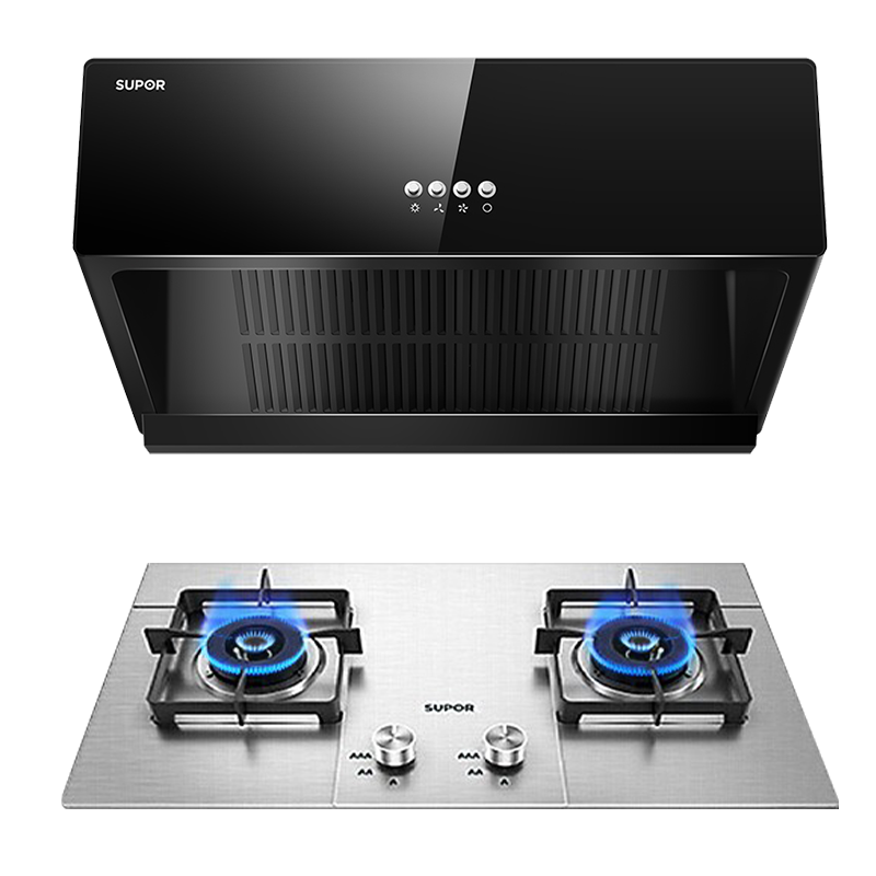 苏泊尔(SUPOR)NZ10+US33烟灶套装套餐吸抽油烟机燃气灶套餐烟灶组合厨房套装新中式5KW大火力(天然气)