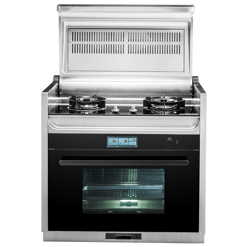 欧诚集成灶蒸烤一体集成灶 AI高清彩屏折叠翻盖式抽油烟机带蒸烤箱一体灶 Q9折叠翻盖+智能彩屏+蒸烤一体