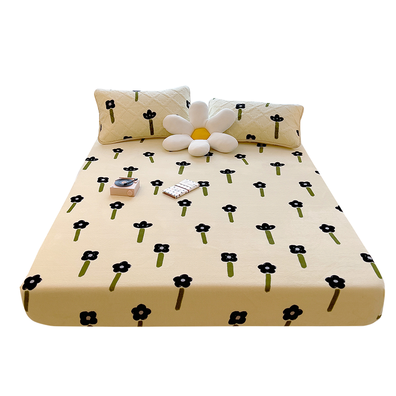 卡洛儿杜香加厚牛奶绒床笠单件2022新款床罩床垫保护罩套珊瑚绒床单冬款