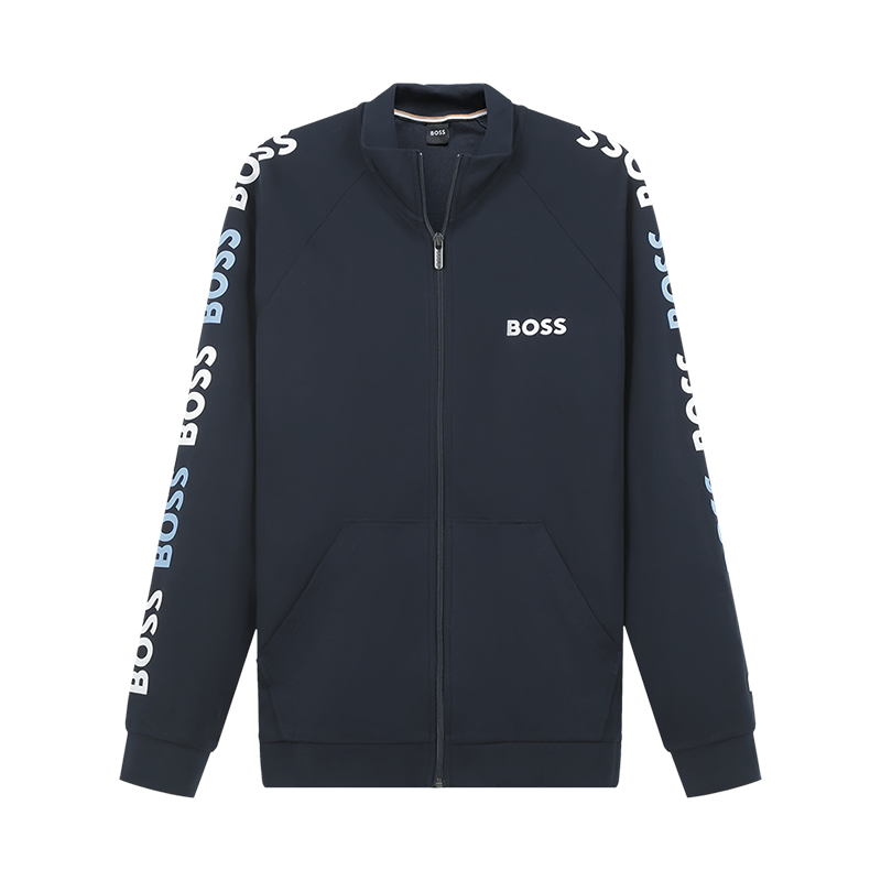 雨果博斯 HUGO BOSS 男士棉质拉链卫衣开衫运动衫外套50474923