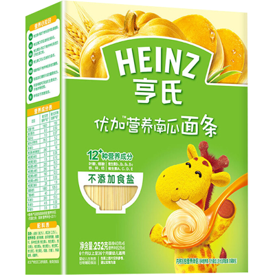 亨氏Heinz优加营养南瓜面条 252g