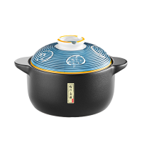 荣事达(Royalstar)砂锅炖锅5L青窑手绘系列家用燃气耐高温干烧不裂陶瓷煲汤石锅煲仔饭沙锅RA182210