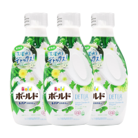 日本进口宝洁 Bold柔顺花香洗衣液无荧光剂柔顺护色白色淡雅香3瓶装