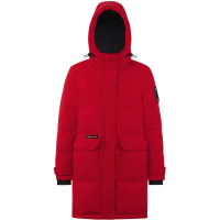 波司登极寒系列女式中长连帽加厚工装鹅绒服羽绒服B10142316