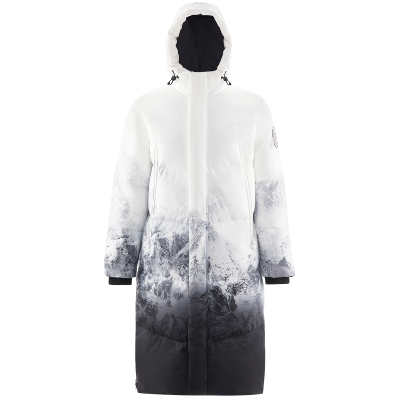 波司登渐变色中长情侣男女同款连帽羽绒服过膝防风保暖B10141