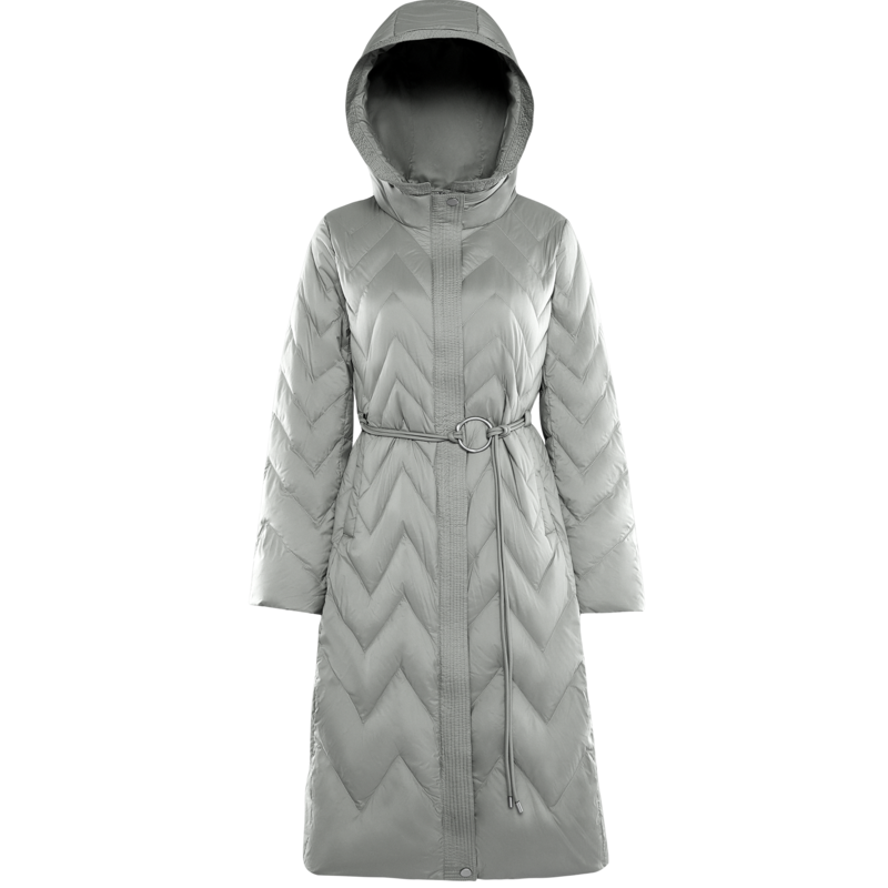 波司登女士鹅绒羽绒服长款轻商务收腰显瘦连帽设计时尚百搭保暖