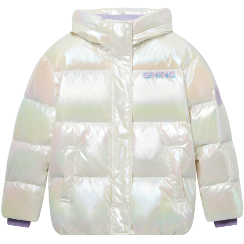 波司登儿童羽绒服女童短款2021年新款亮面炫彩中大童女生冬装易洗