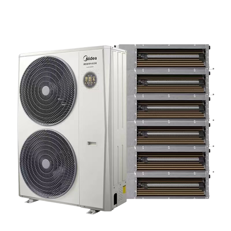 美的Midea理想家8匹一拖六全直流变频智能家电家用中央空调小多联MJV-200W-E01-LXⅡ一拖六(单相电)