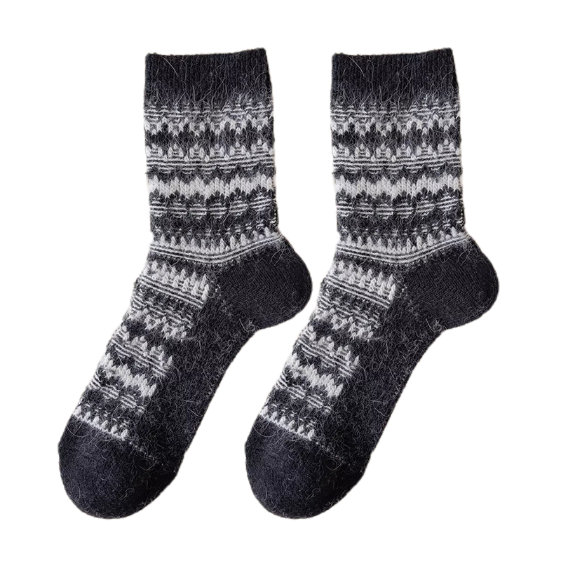 兔毛袜子男士冬季加厚加绒保暖中筒防臭吸汗抗菌高筒长袜秋冬款