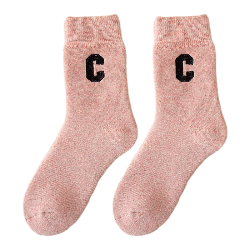袜子女秋冬季加厚加绒羊毛袜产后保暖月子地板袜女生中筒睡眠袜