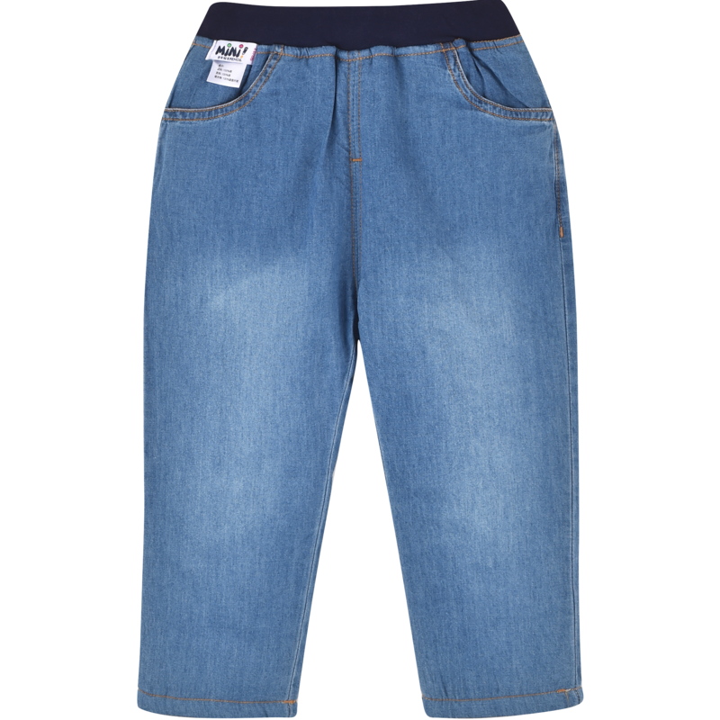 [2折价:29元]铅笔俱乐部童装男小童夹棉牛仔裤子2022秋冬新款儿童加厚保暖长裤