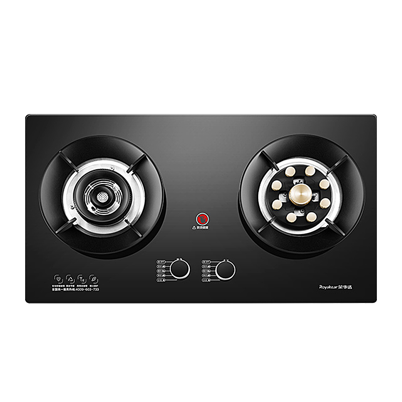 荣事达(Royalstar)JZY-RB713家用厨房九腔猛火鸳鸯灶煤气灶双灶台式嵌入式防烫提示一级能效燃气灶液化气