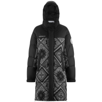 波司登国潮水墨男女情侣时尚连帽鹅绒羽绒服冬中长款御寒潮流拼接