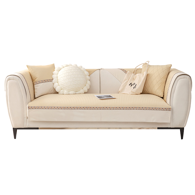 英仑风情 四季沙发垫套装防滑沙发坐垫子123组合秋冬季舒适羊绒沙发垫布艺简约北欧风沙发套罩巾沙发贵妃支持定制飘窗垫