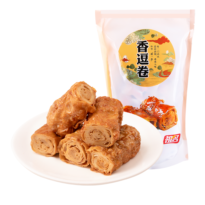 祖名逗卷麻辣味豆干辣条充饥夜宵小包装网红零食小吃休闲食品500g*3