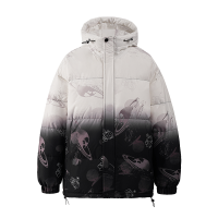 雪中飞时尚渐变色羽绒服男2022年新款潮流青年立领连帽冬季外套潮