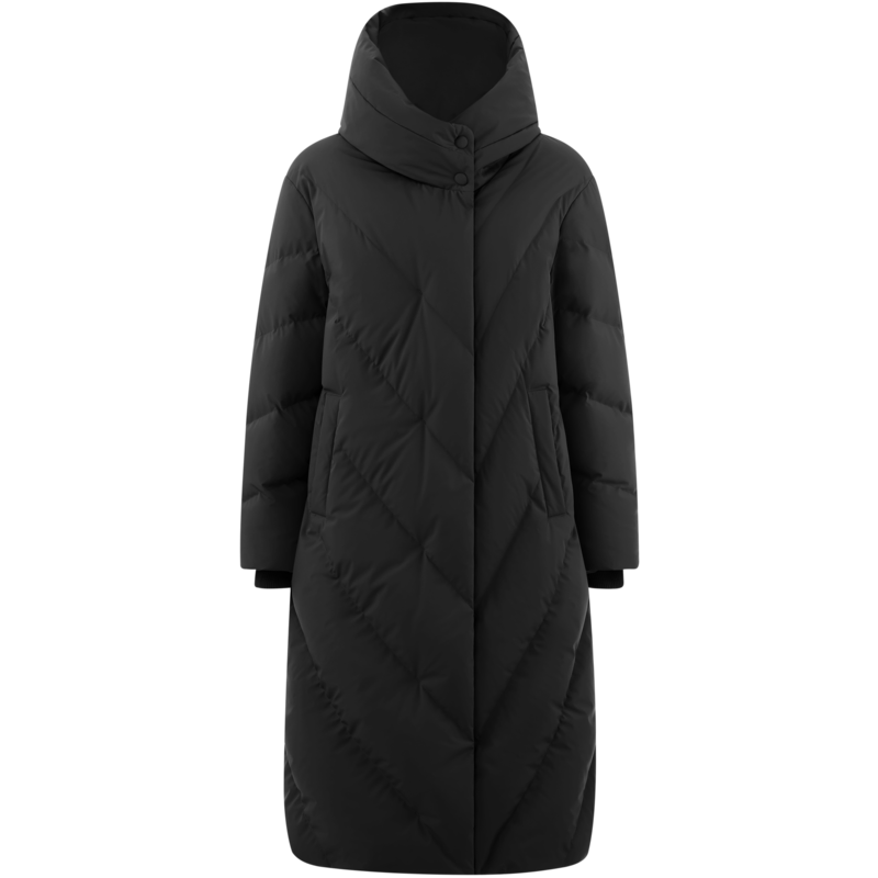 波司登女士中长款鹅绒羽绒服宽松商务立领加厚外套白10144192