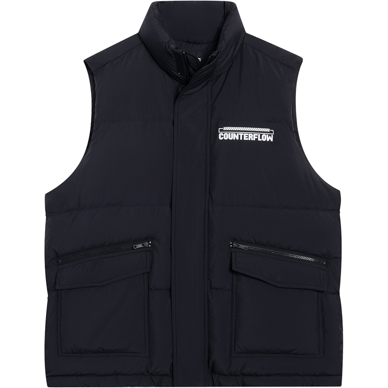 华晨宇同款李宁CF MARS羽绒马甲男女同款2022新款情侣秋季运动服