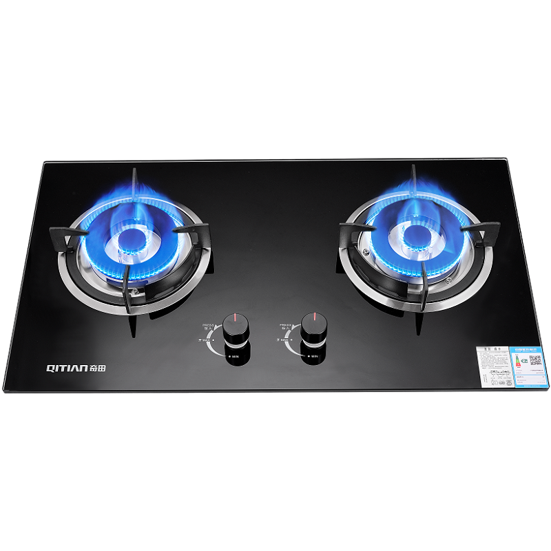 QiTian/奇田 JZT-A18-09燃气灶 天然气 台嵌入式两用双灶家用煤气炉 灶具 4.6KW火力(12T)
