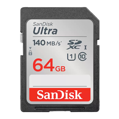 闪迪(Sandisk)64GB SD卡 读140MB/s CLASS 10相机内存卡存储卡 单反 微单闪存卡