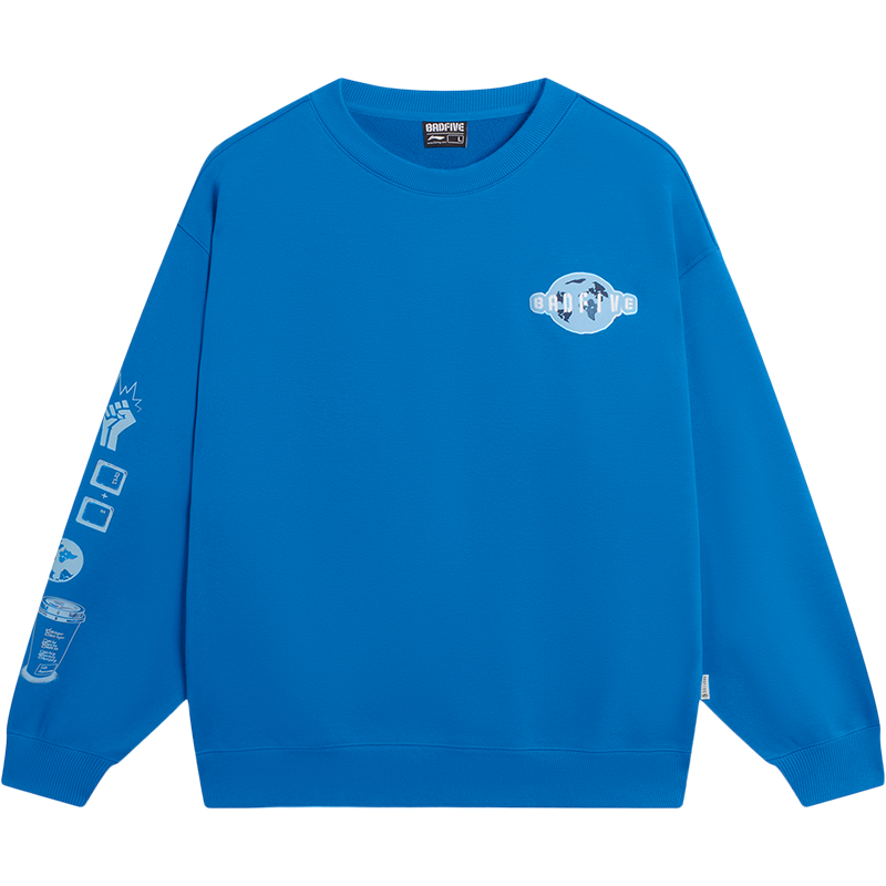 李宁反伍BADFIVE卫衣男女2022新款套头长袖宽松冬季情侣运动服