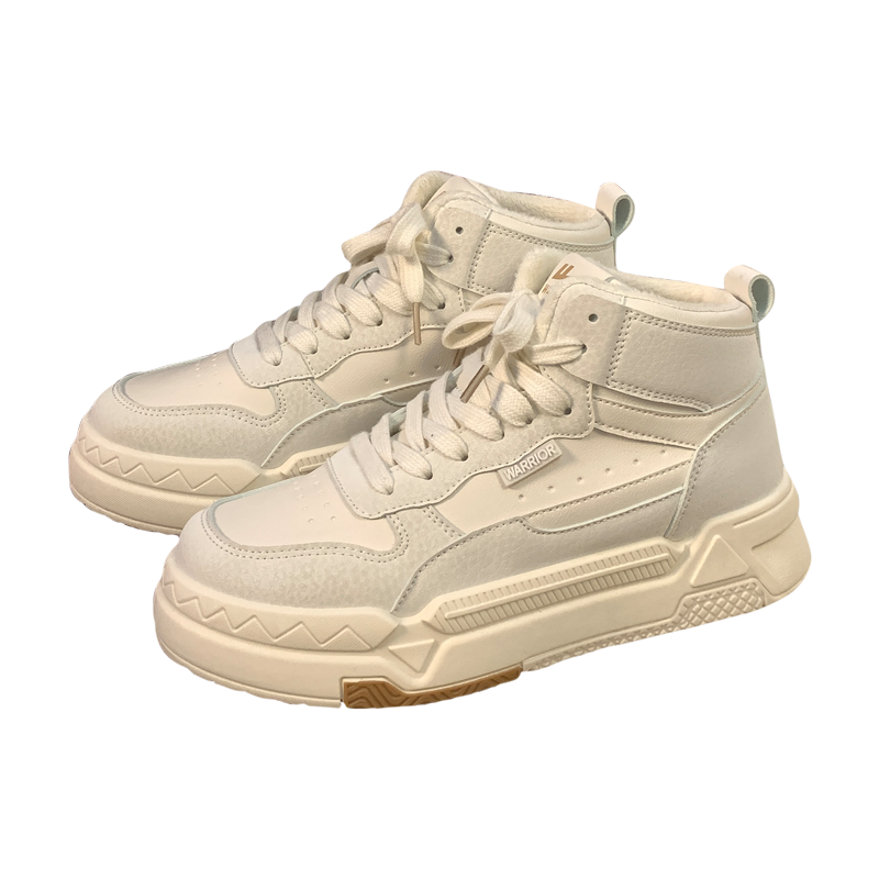 回力女鞋2022冬季加绒高帮鞋子女小众设计时尚百搭保暖板鞋