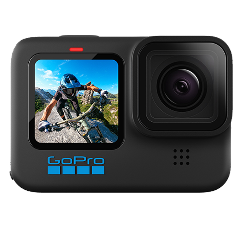 GoPro HERO10 Black 运动相机 5.3K骑行Vlog摄像机 官方标配+三向自拍杆+双充+64G卡