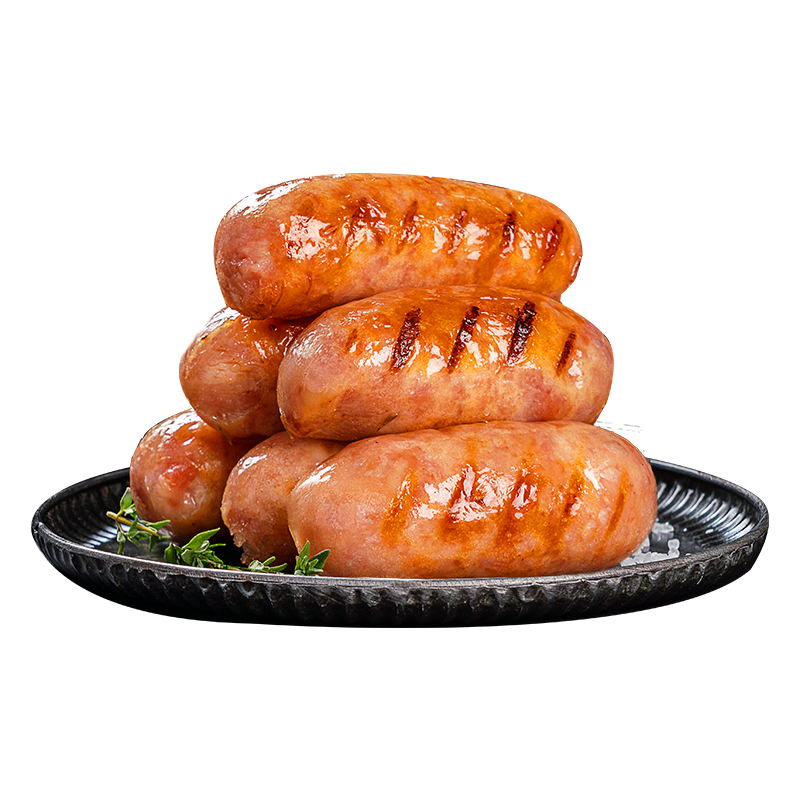 绝世混合熔岩烤肠地道肠台式肉肠脆皮肠500g*4包(黑椒500g*4袋)