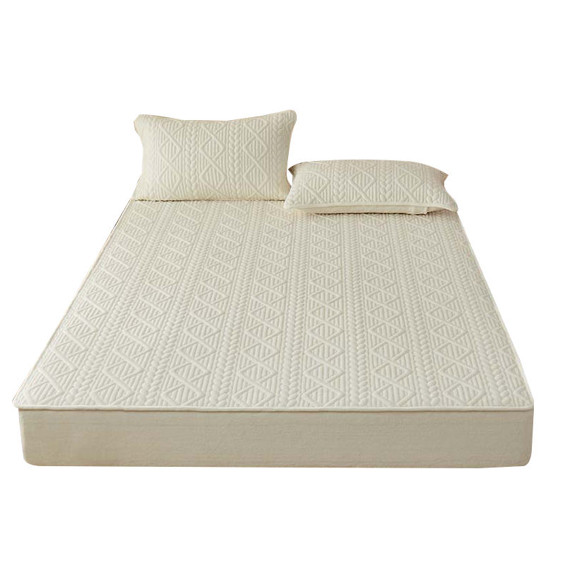 俏佳人抗菌牛奶绒床笠单件秋冬珊瑚绒夹棉床罩床单三件套保护罩