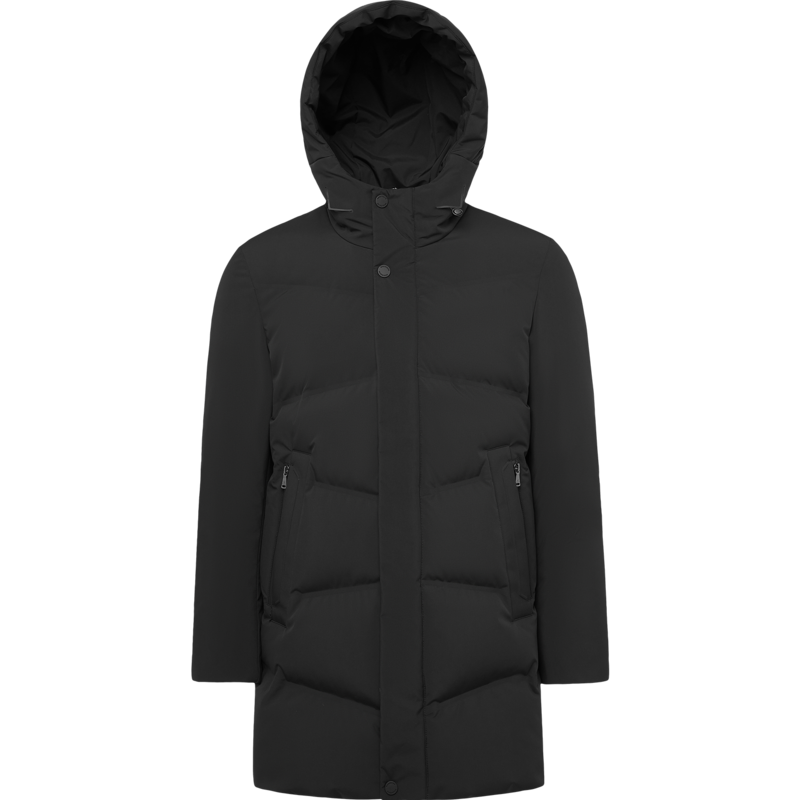 波司登羽绒服男士新款鹅绒连帽中长款时尚百搭外套B90141149