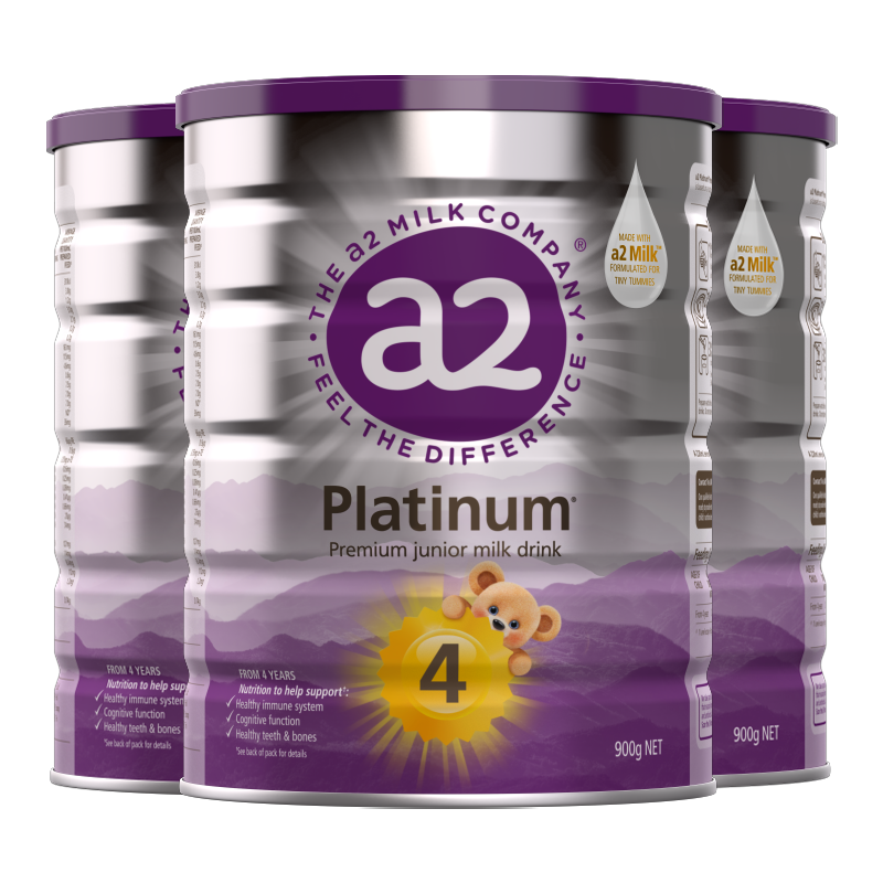 有效期到26年5月-3罐装 | 澳洲a2 白金版 较大幼儿配方奶粉 4段 (4岁以上)900g 新西兰进口