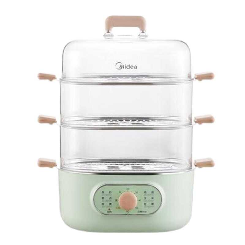 美的(Midea) 电蒸锅多功能智能防干烧家用大容量旋钮操控全自动蒸菜蒸汽神器蒸笼[蒸炖涮煮]MZ-ZG2323E301